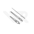 Dauphine Watch Hands for Seiko Mod: Brushed Silver with Polished Bevel