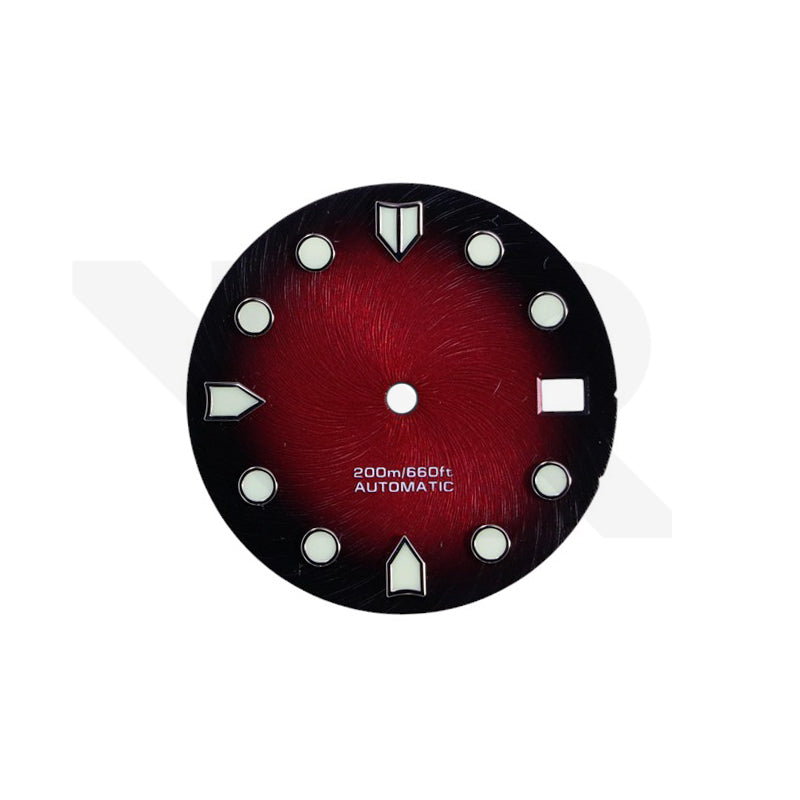 Gradient Finish Diver Dial for Seiko Mod: Red Fume