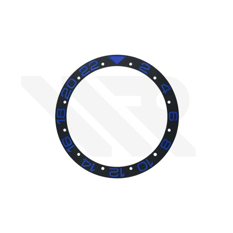 GMT-24 Ceramic Sloped Matte Finished Bezel Insert for SKX/SRPD - Black-Blue