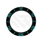 Replacement Sapphire Bezel Insert Compatible with Omega Seamaster Ploprof 1200m : Black