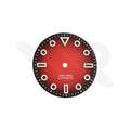 3D Shaped Indices Matte Dial for Seiko Mod : Red