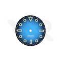 3D Shaped Indices Matte Dial for Seiko Mod : Blue