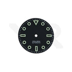 3D Shaped Indices Matte Dial for Seiko Mod : Matte Black