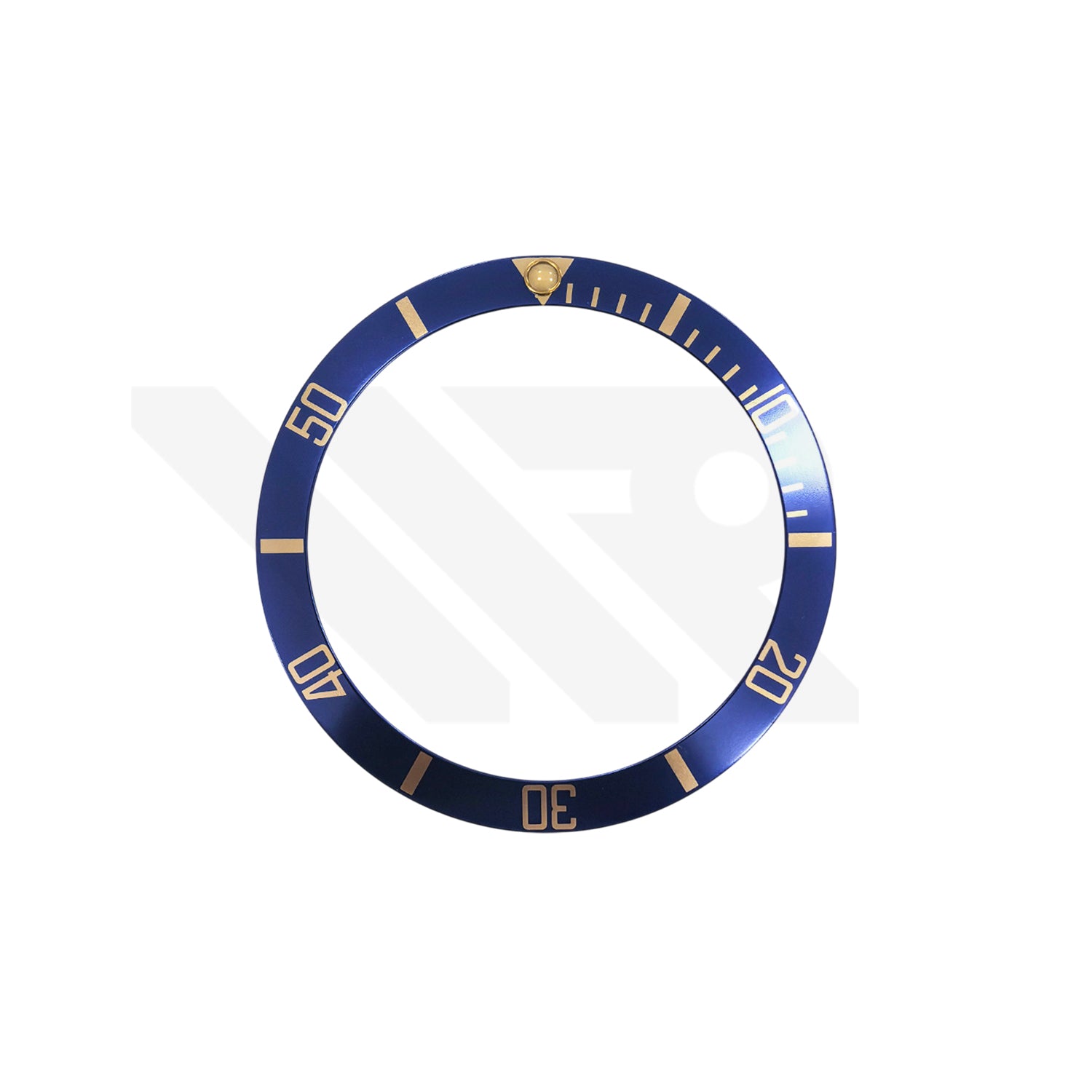 Replacement Aluminum Bezel Insert Compatible with Rolex Submariner Date 16613 : Blue with Patina Pip
