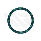 Dual Time Ceramic Flat Bezel Insert for SKX / SRPD - Navy / Green