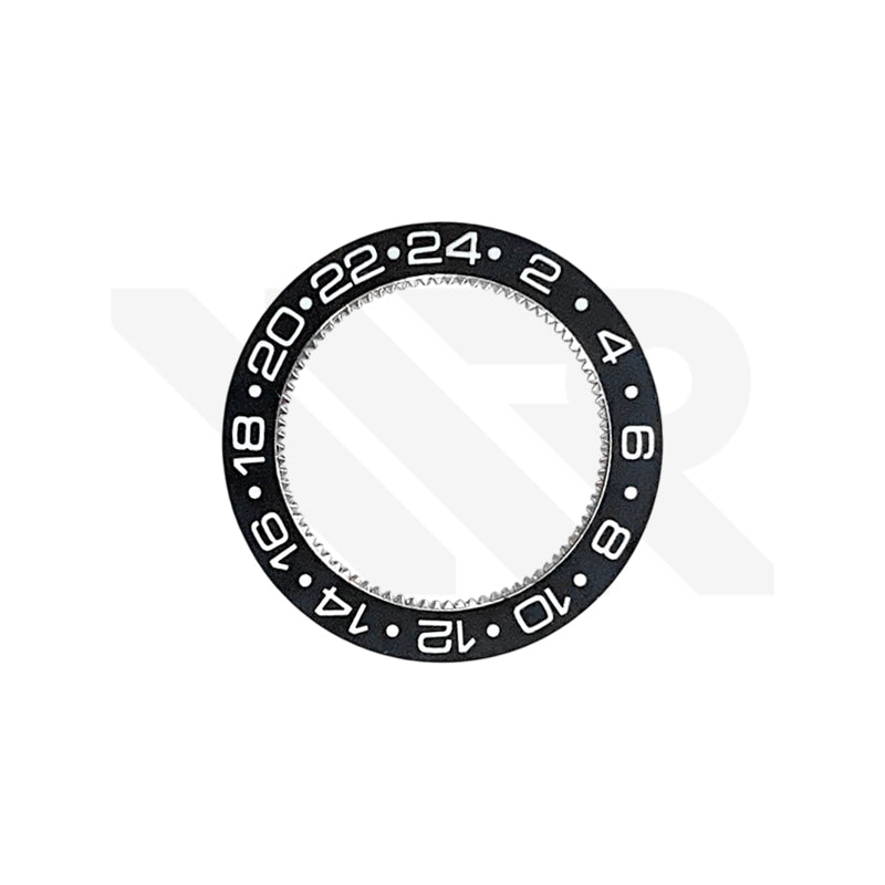Replacement GMT Hour Disc Compatible with Rolex Skydweller Cal.9001 , Cal.9002 : Bright Black