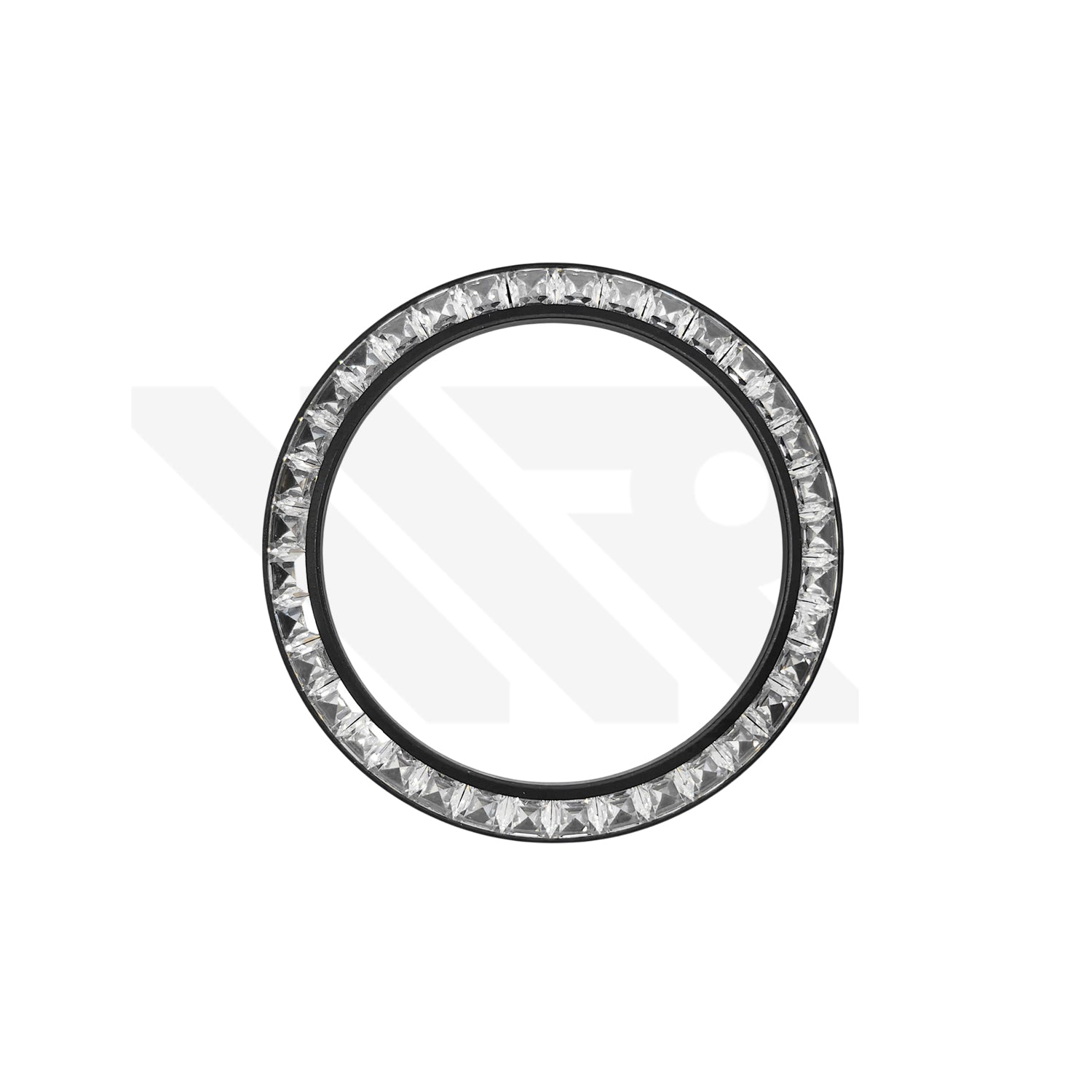 Replacement Cubic Zirconia Bezel Compatible with Rolex Daytona : Black Bezel with White CZ