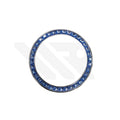 Replacement Cubic Zirconia Bezel Compatible with Rolex Daytona : Silver Bezel with Blue CZ