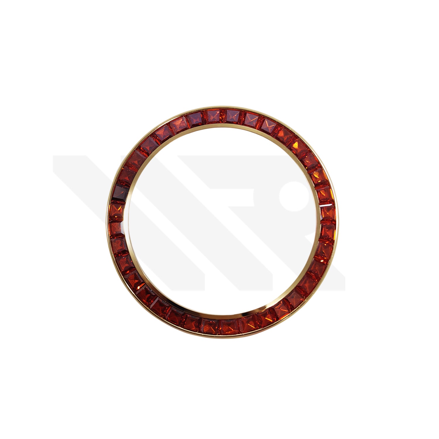 Replacement Cubic Zirconia Bezel Compatible with Rolex Daytona : Gold Bezel with Amber CZ