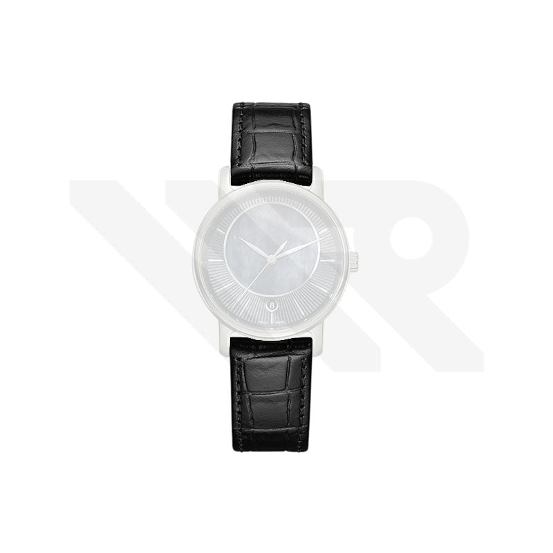 Replacement Leather Strap Compatible with Rado DiaMaster 218.0064.3 Series : Black