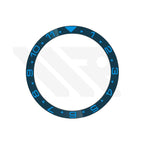 Dual Time Ceramic Flat Bezel Insert for SKX / SRPD - Navy Blue