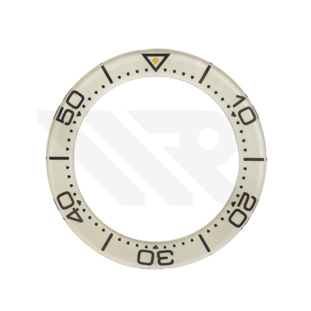 Replacement Sapphire Bezel Insert Compatible with Omega Seamaster Ploprof 1200m : White