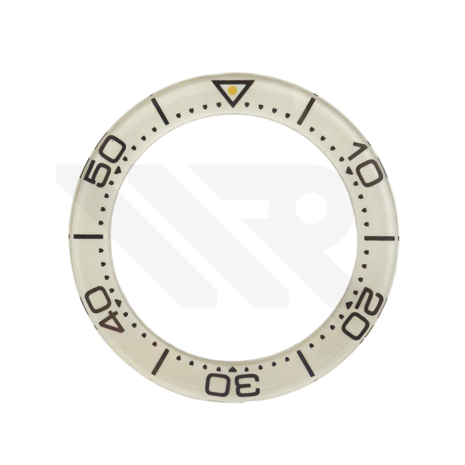 Replacement Sapphire Bezel Insert Compatible with Omega Seamaster Ploprof 1200m : White