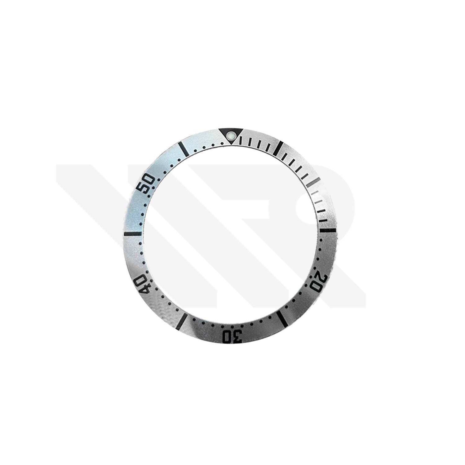 Replacement Aluminium Bezel Insert Compatible with Omega Seamaster SM300 41mm : Silver