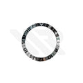 Replacement Aluminium Bezel Insert Compatible with Omega Seamaster GMT SM300 41.5mm : Black Silver GMT