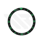 Dual Time GMT Style Ceramic Flat Bezel Insert for SKX / SRPD - Black-Green