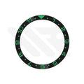Dual Time Ceramic Flat Bezel Insert for SKX / SRPD - Black / Green