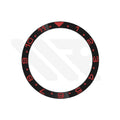 Dual Time GMT Style Ceramic Flat Bezel Insert for SKX / SRPD - Black-Red