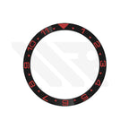 Dual Time GMT Style Ceramic Flat Bezel Insert for SKX / SRPD - Black-Red