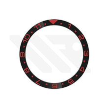 Load image into Gallery viewer, Dual Time Ceramic Flat Bezel Insert for SKX / SRPD - Black / Red
