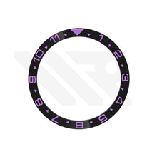 Load image into Gallery viewer, Dual Time Ceramic Flat Bezel Insert for SKX / SRPD - Black / Purple
