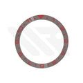 Dual Time GMT Style Ceramic Flat Bezel Insert for SKX / SRPD - Gray-Red