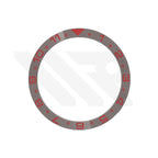 Dual Time GMT Style Ceramic Flat Bezel Insert for SKX / SRPD - Gray-Red