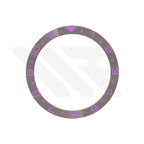 Dual Time GMT Style Ceramic Flat Bezel Insert for SKX / SRPD - Gray-Purple