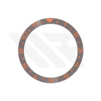 Dual Time Ceramic Flat Bezel Insert for SKX / SRPD - Gray / Orange