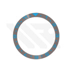 Dual Time GMT Style Ceramic Flat Bezel Insert for SKX / SRPD - Gray-Blue