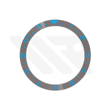 Afbeelding in Gallery-weergave laden, Dual Time GMT Style Ceramic Flat Bezel Insert for SKX / SRPD - Gray-Blue
