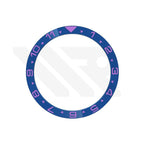 Dual Time Ceramic Flat Bezel Insert for SKX / SRPD - Blue / Purple