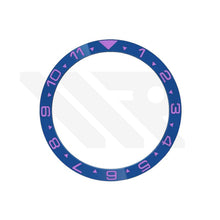 Lade das Bild in den Galerie-Viewer, Dual Time GMT Style Ceramic Flat Bezel Insert for SKX / SRPD - Blue-Purple
