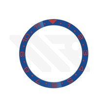 Lade das Bild in den Galerie-Viewer, Dual Time GMT Style Ceramic Flat Bezel Insert for SKX / SRPD - Blue-Red
