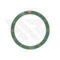 Dual Time GMT Style Ceramic Flat Bezel Insert for SKX / SRPD - Green-Orange
