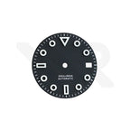 3D Shaped Indices Matte Dial for Seiko Mod : Matte Black with Date Window