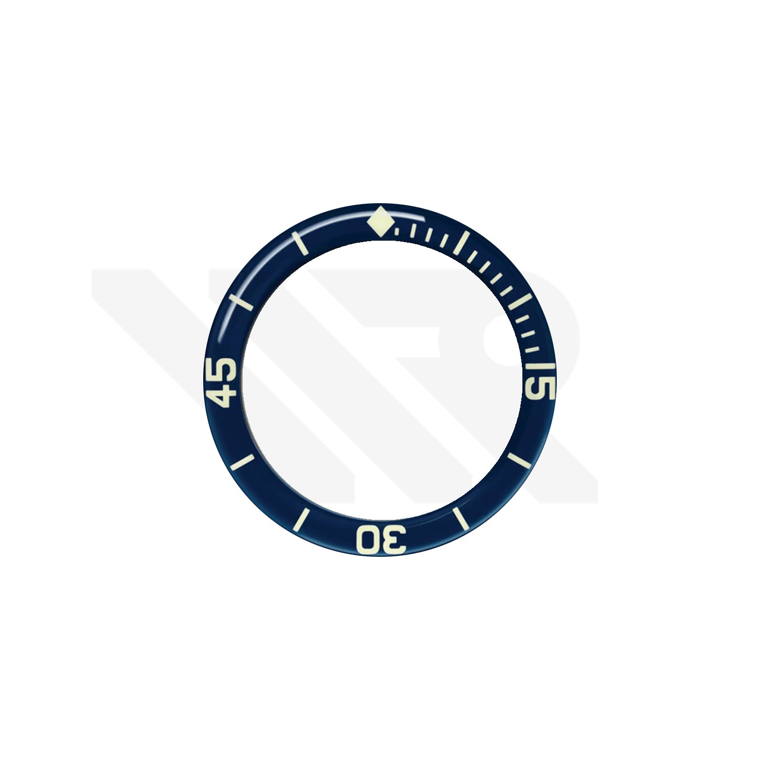 Replacement Sapphire Bezel Insert Compatible with Blancpain Fifty Fathoms Automatique 5015 : Blue