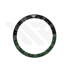 Load image into Gallery viewer, GMT 24 Sapphire Full Lume Flat Bezel Insert for SKX/SRPD - Black/Green
