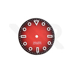Zifferblatt aus Kohlefaser für Seiko Mod - Silberne arabische Indizes