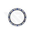 Replacement Cubic Zirconia Bezel Compatible with Rolex Daytona : Black Bezel with White Blue CZ