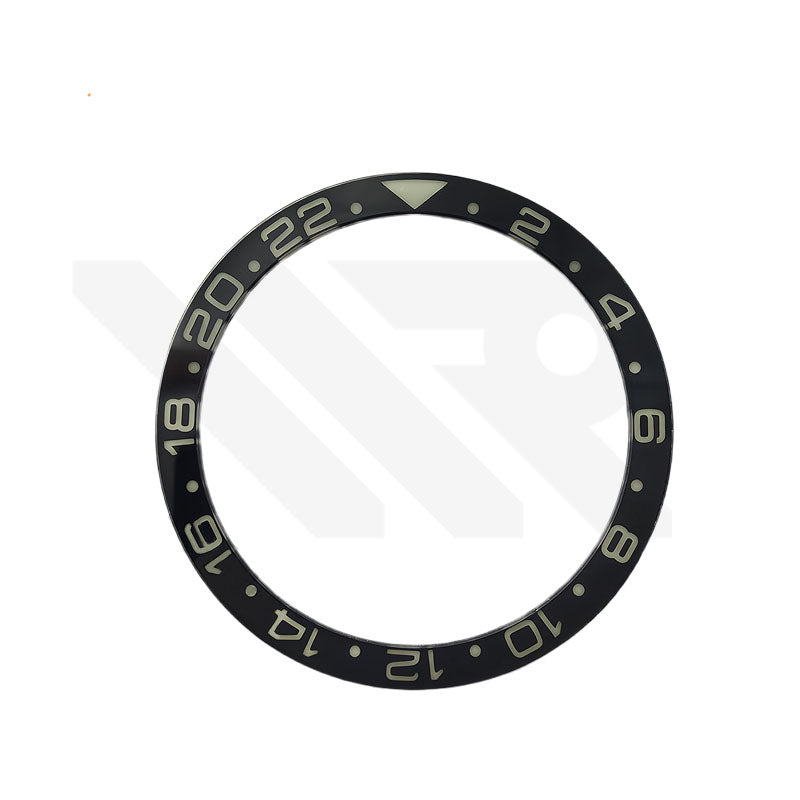 GMT 24 Sapphire Full Lume Flat Bezel Insert for SKX/SRPD - Black