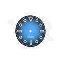 3D Shaped Indices Matte Dial for Seiko Mod : Blue