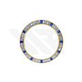 Replacement Cubic Zirconia Bezel Compatible with Rolex Daytona : Gold Bezel with White Blue CZ
