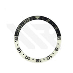 GMT 24 Sapphire Full Lume Flat Bezel Insert for SKX/SRPD - Black/White