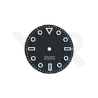 Zifferblatt aus Kohlefaser für Seiko Mod - Silberne arabische Indizes
