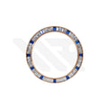 Replacement Cubic Zirconia Bezel Compatible with Rolex Daytona : Rose Gold Bezel with White Blue CZ