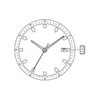 Miyota 8215 Watch Movement - Black 3O'clock