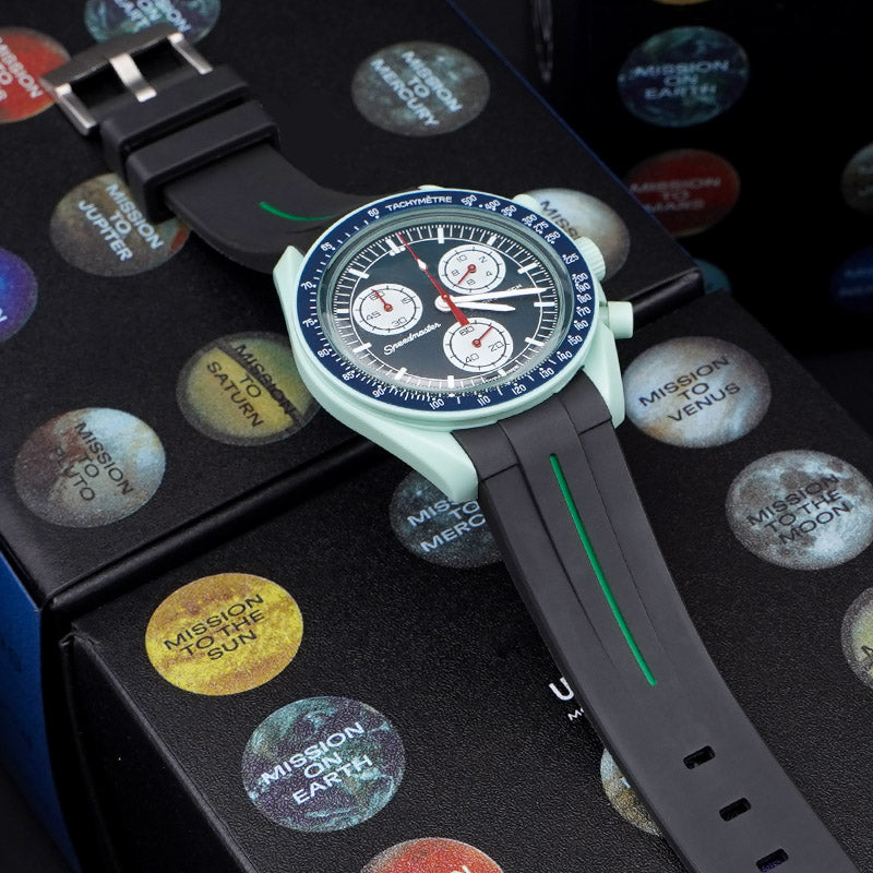 Rubber B Style Strap Compatible with Omega x Swatch MoonSwatch