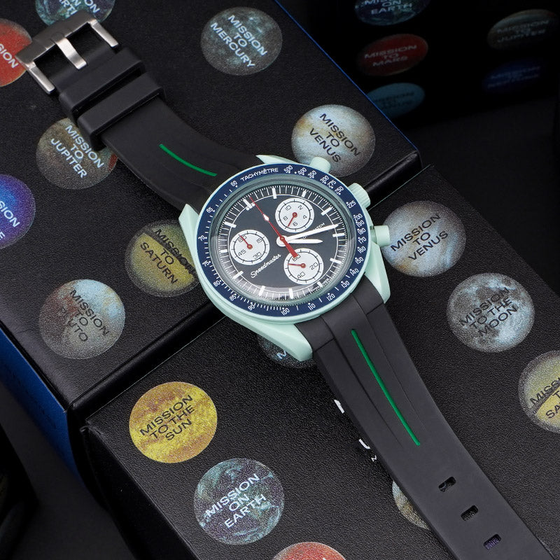 Rubber B Style Strap Compatible with Omega x Swatch MoonSwatch