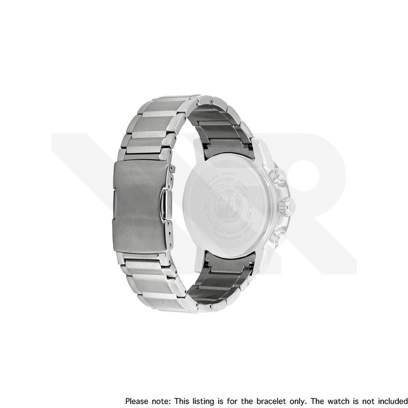 Replacement Stainless Steel Bracelet Compatible with Citizen Radio-Controlled Eco‑Drive Chronograph AT8124